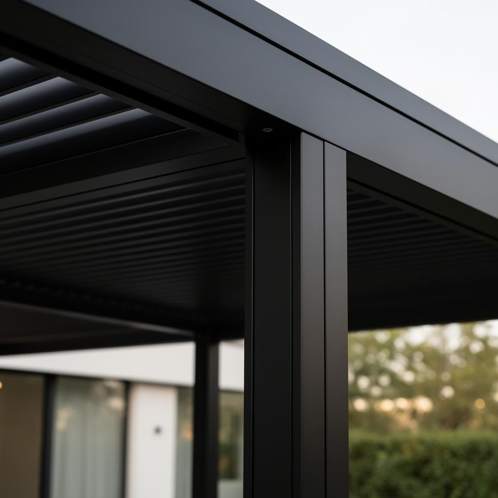 Detail aluminium pergola